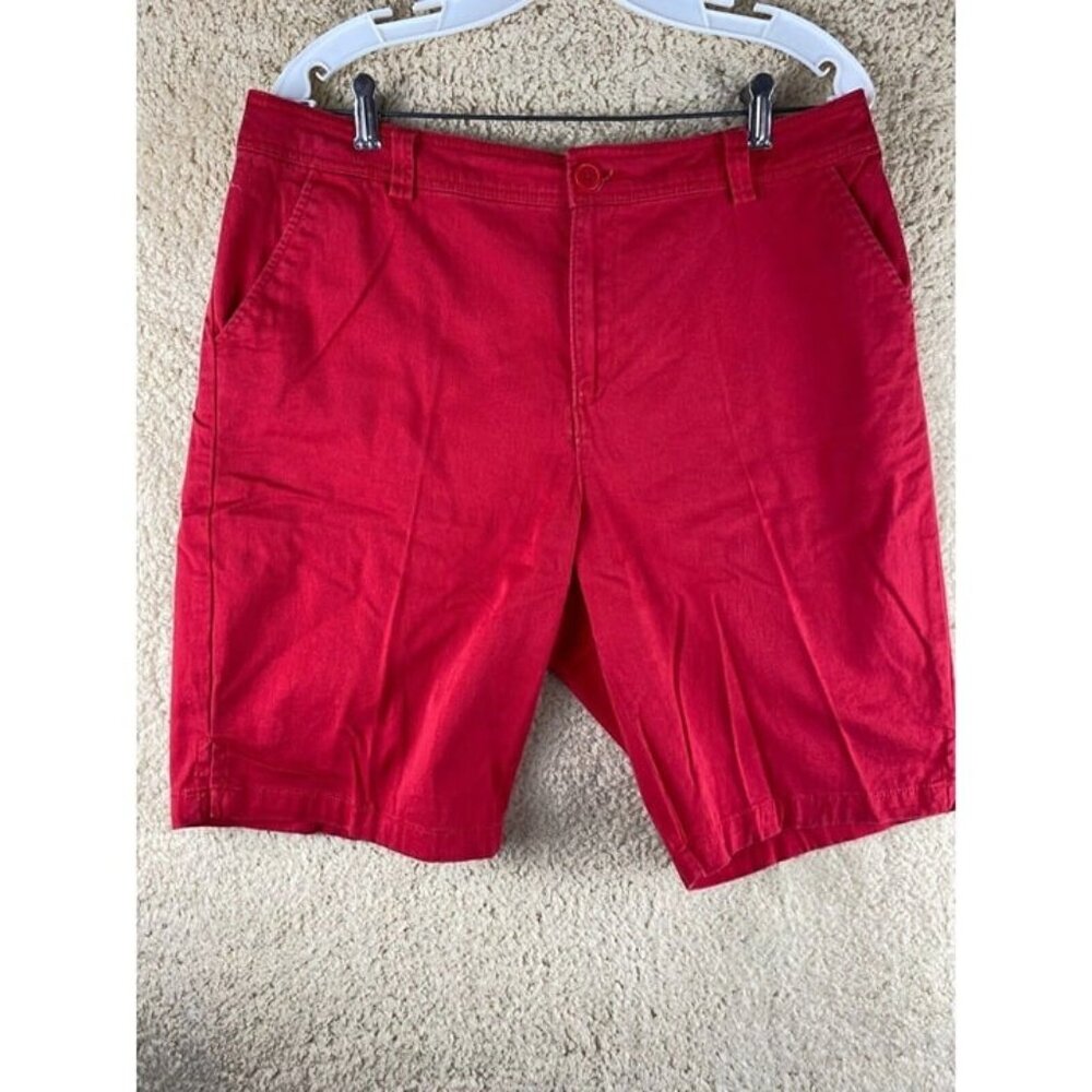 White Stag Women's Sz 14 Red Cotton Blend 2 Pocket Shorts